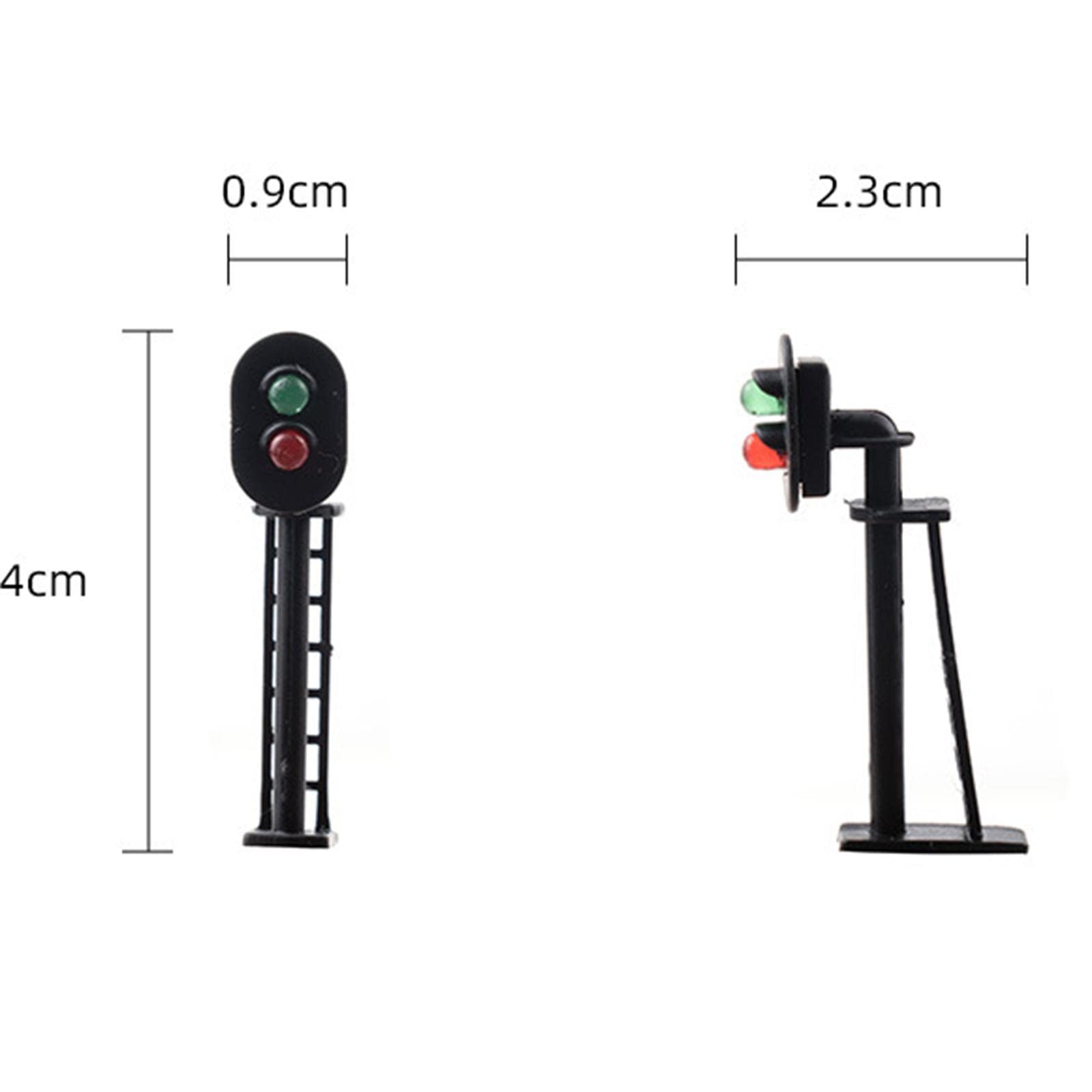 3 Stück Modellbahn Lampen HO 1 87 Eisenbahn Signalleuchten Bahnübergang Licht Straßenlaterne Stahlmaterial mit 3V/12V Widerständen für, Stil B