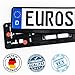 Produktbild ./ Euroshire Kennzeichenhalter-Set, 2 Stück, Schwarz, Inkl. Vibrationsdämpfer und Lackschutz, Ohne Werbung, Made in Germany