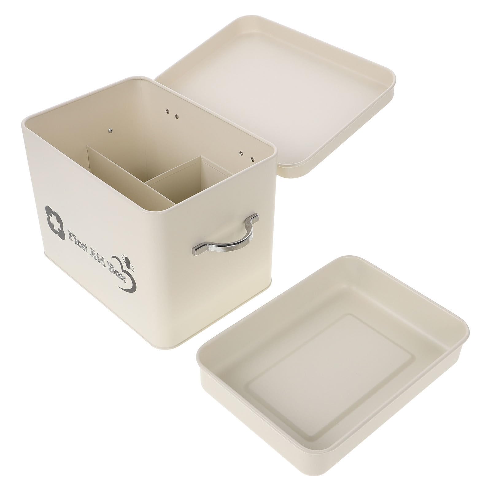 Mikikit Organizador de Pastillas y Pequeña Capacidad de Acero Inoxidable Portátil Diseño Multicapa Botiquín Seguro para Viajes y Actividades al Aire Libre