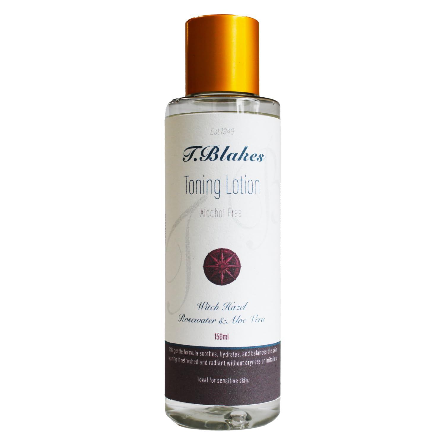Alcohol Free Witch Hazel, Rosewater and Aloe Vera Toning Lotion 150ml for Sensitive Skin