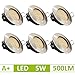 Produktbild 6x MODERNE 5W - 500lm LED Einbaustrahler FLACH Einbauspot Einbauleuchte Spot Deckenspot Schutzglas Deckenstrahler Deckeneinbaustrahler Deckenspot