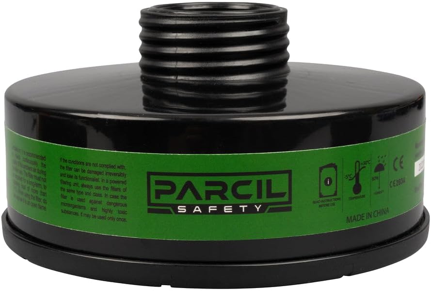 Parcil DistributionAmmoniaPro N-B-1-A 40mm Replacement Filter Canister - Carbon Activated Charcoal Filter Pod - Industry Standard 40 mm K2 Filtration - Filters Ammonia and Ammonia Derivatives