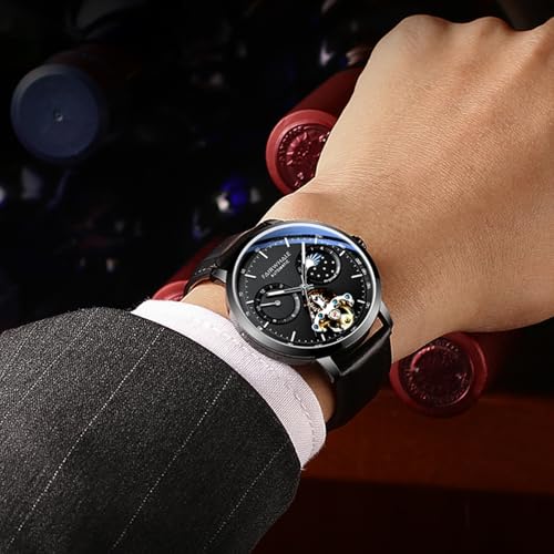 Image of WeCool Fairwhale Automatic Mechanical Watch for Men Luxury Skeleton Analog Men's Watch 50M Waterproof Luminous Unique Cool Wrist Watchs | Best Gift for Males