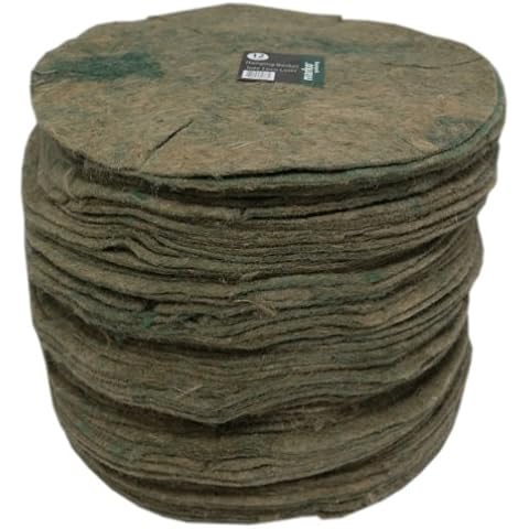 10x 12" Garden Hanging Basket Jute Liners Pre Cut Outdoor Natural Planter Liner NOT COCO Cover