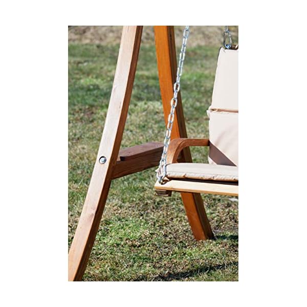 ALEOS Design Hollywoodschaukel Rio Lärchenholz Braun