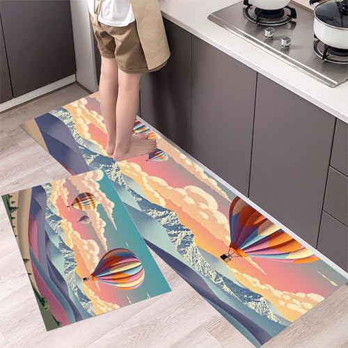 Tapis de cuisine 2 pièces ensemble mignon antidérapant et résistant