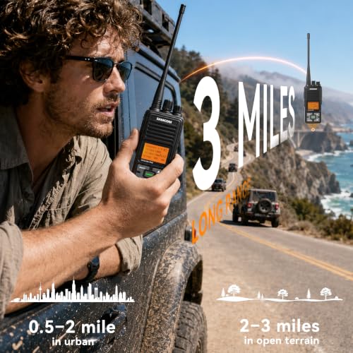 Image of SAMCOM FPCN10A-PRO Commercial Two-Way Radio, 6 Radios with Gang Charger | 3000mAh Battery High-Power UHF Walkie-Talkies for Adults for Back to Schools Construction Churches Warehouses Security Teams
