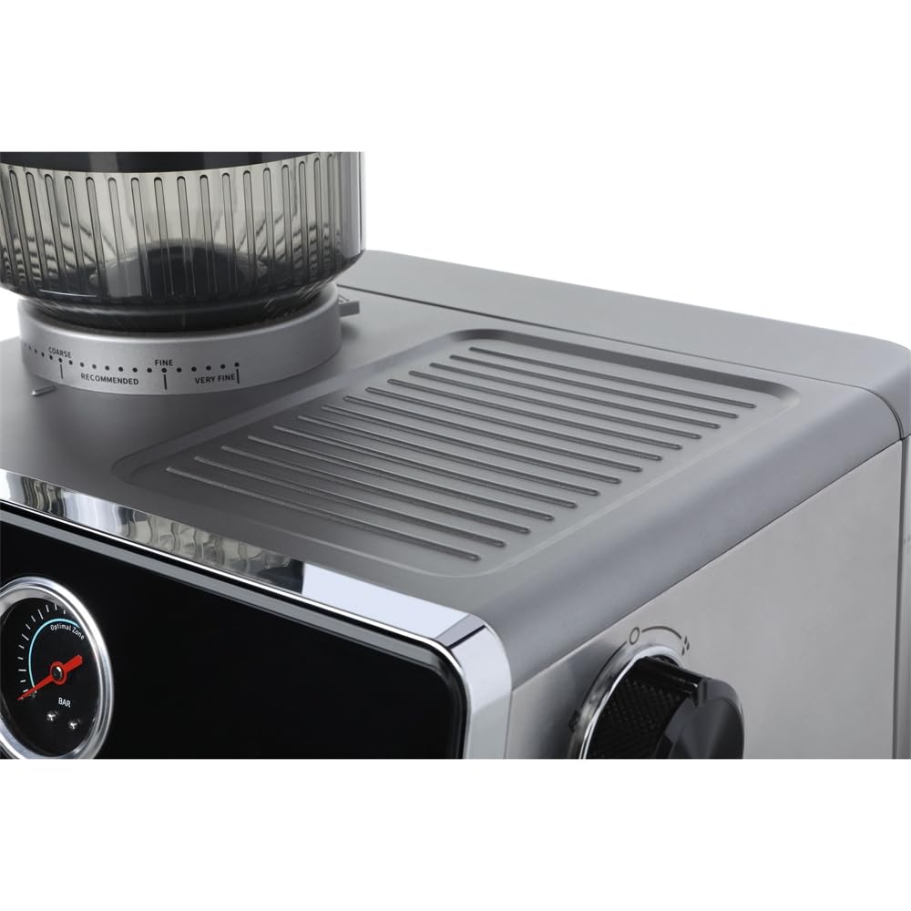 Vestel SESM9090 X Grinding 15000412 - Máquina portafiltros con función de tamping automático, mecanismo de acero inoxidable, recipiente de granos de café, 200 g, 20 bar, 15000 W, acero inoxidable