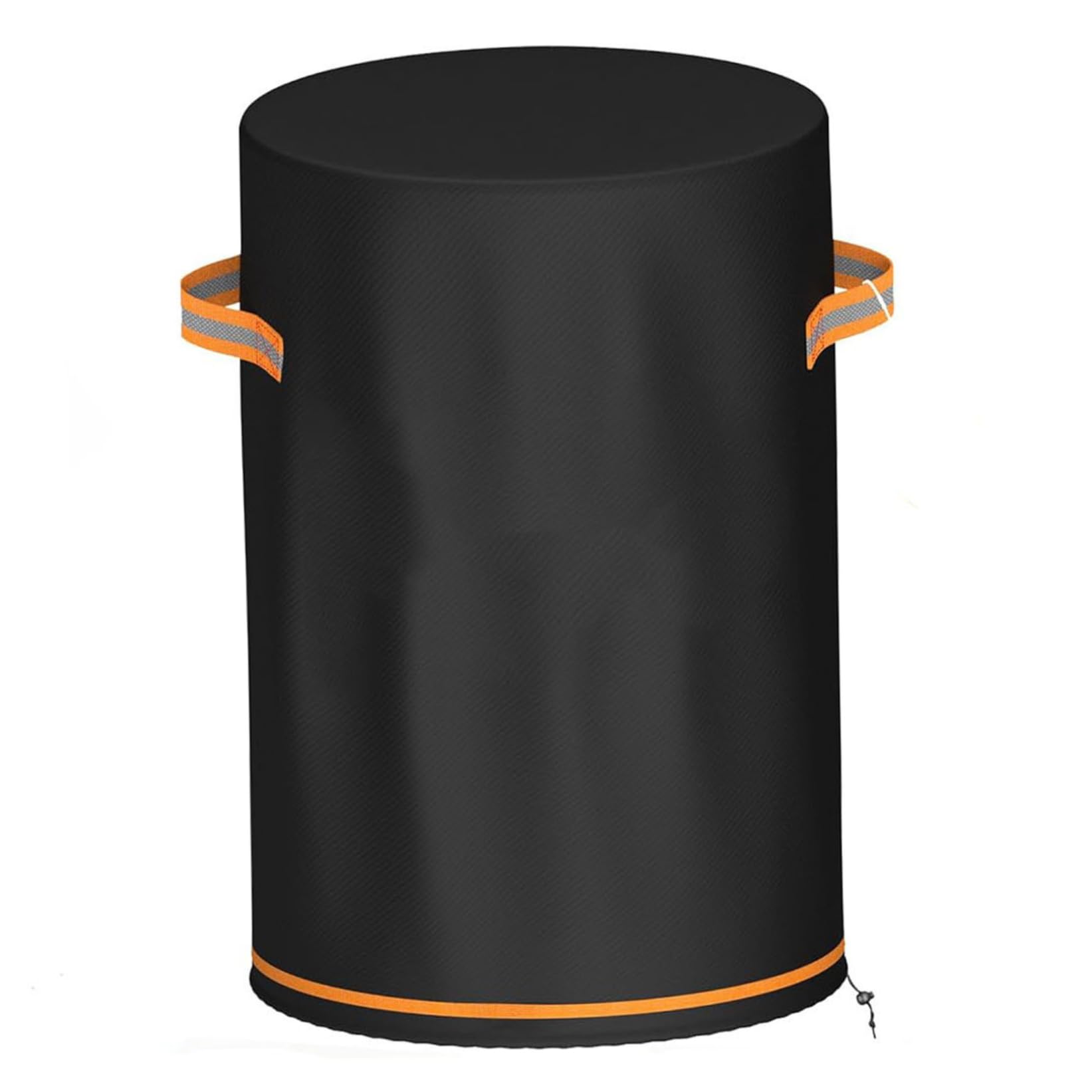 Housse ronde pour brasero en tissu Oxford 600D noir avec cordon de serrage