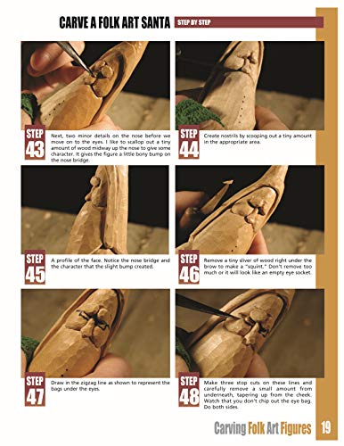 Carving Folk Art Figures: Patterns & Instructions for Angels, Moons, Santas, and More! - Image 6