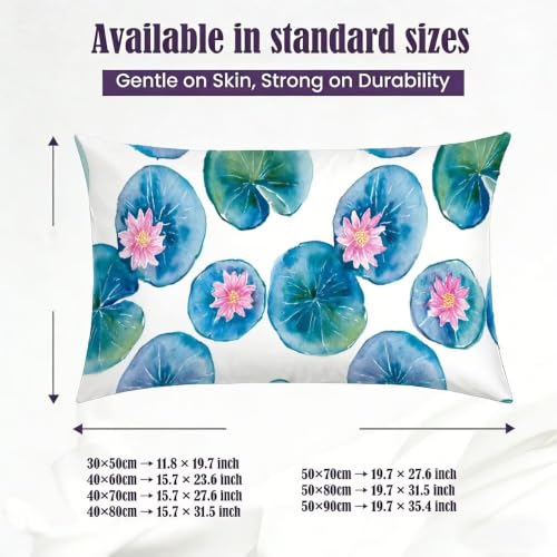 Lot de 2 housse de coussin extérieure imperméable 50x80cm velours rectangle lotus