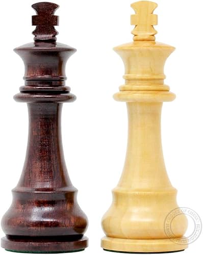 Miniatura 3 de House of Chess - Piezas de juego de ajedrez para torneos - Piezas únicas de ajedrez Staunton Ringy RosewoodBoj - Altura del rey 3.75" (95 mm) - 2