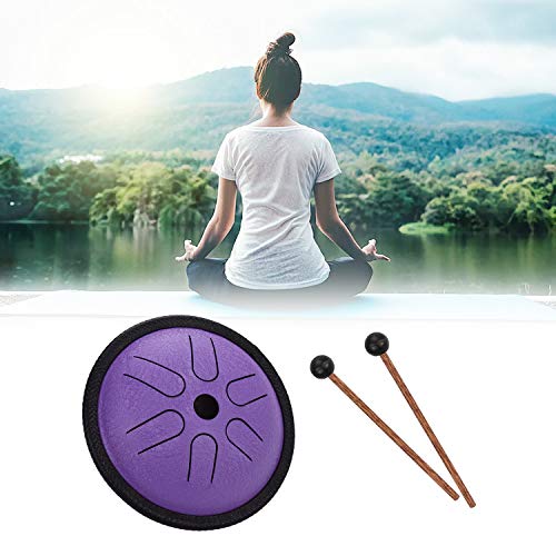 Eastdall Mini Percussão,5.5 Polegadas Mini Língua Tambor de Aço 6 Notas Handpan Tambor de Bolso de A