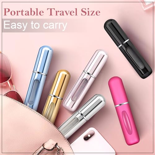 Image of GLUN Pack of 4 Empty Refillable Travel Bottles Multicolour Chrome Finished