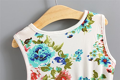 Niyage Little Girls Sleeveless Floral Princess Dress Tulle Tutu Sundress3