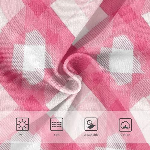 Cotton Toddler Underwear Floral Pink White Gingham Checkered Panties for Girl Fancy Briefs Undies Kids 2t3