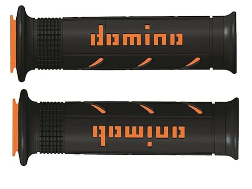 Manopole in gomma per manubrio moto da strada, sportbike, naked, tourer, sportbike, moto2, moto3, premoto3, moto4, moto5 (arancione)