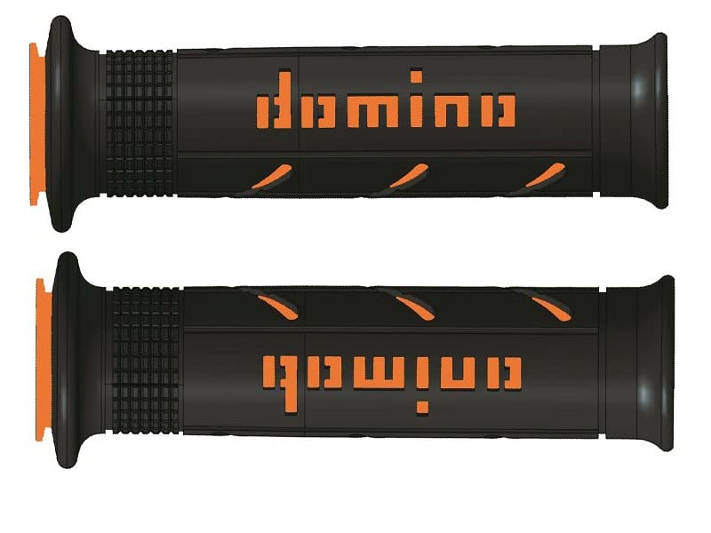 Puño Agarres de goma para manillar de motos de carretera, naked, tourer, sportbike, Moto2, Moto3, pre-moto3, Moto4, Moto5 (Naranja)