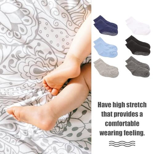GALPADA 6pairs Cotton Socks for Toddlers Mid Tube Design Non- Breathable for Boys and Girls Ages Comfortable and Protective Boy Girl Footwear2