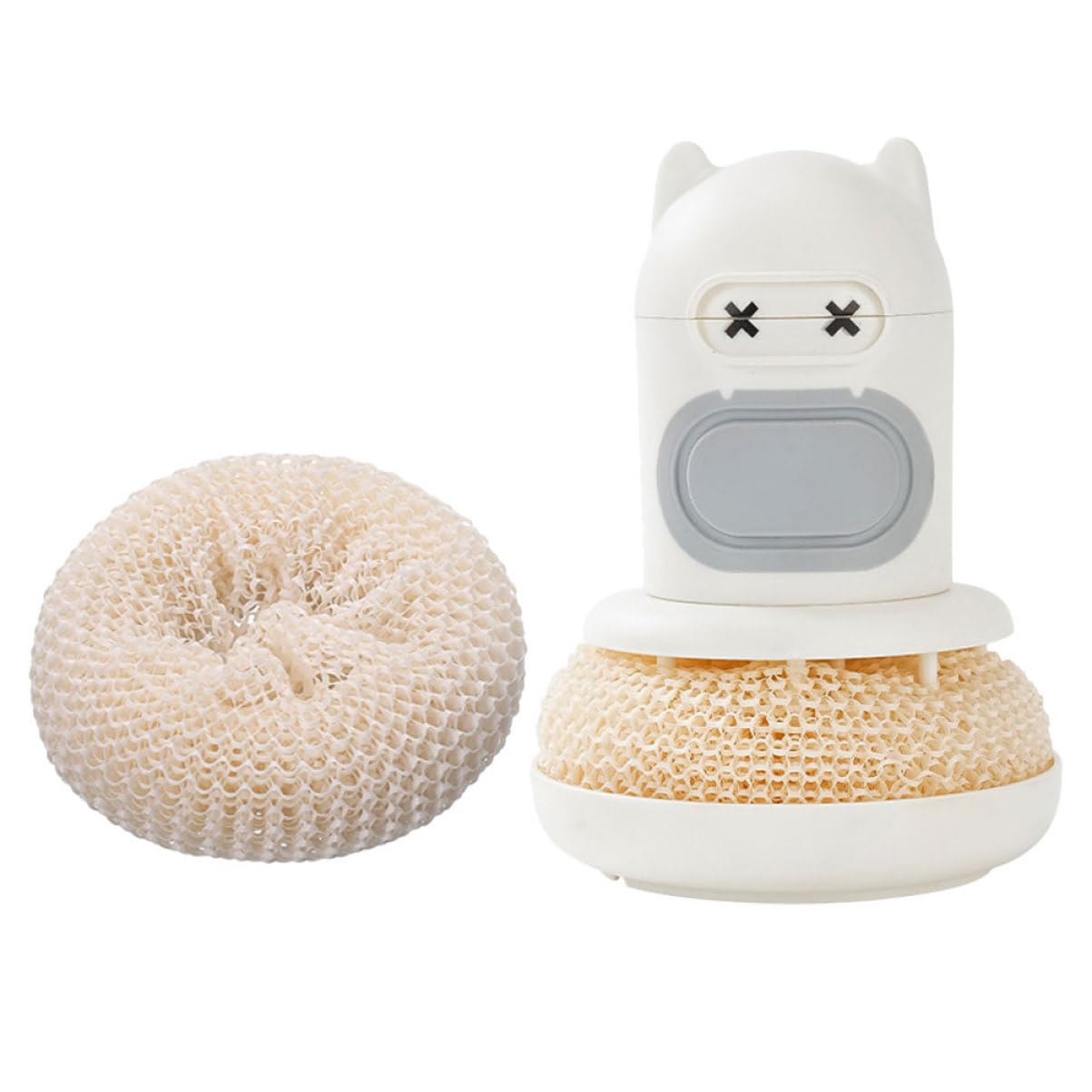 OFFSCH Automatic Liquid Filled Scrub Brush Dish Scrub Brush White Pan Scrubber Scrubbers Ball Cookware Ball