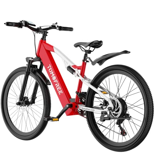 Image of Tomofree 26 inch Electric Bike for Adult, Peak 1500W Brushless Motor Mountain E Bike, 34.4MPH Top Speed Ebike, 21 Speed, Up to 40 Miles, 48V 20Ah Battery for Commuter Electric Bicycle.