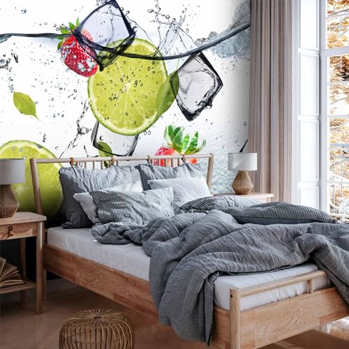 murando - Fototapete Vlies rot Wasser Eis, 500x350 cm, Schlafzimmer, modern – Ansicht 4