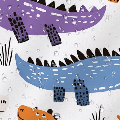 Rideau douche polyester crocodile 120x180 cm lavable avec 12 crochets