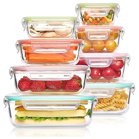 Vtopmart 8 Pack Glass Meal Prep Containers Cover