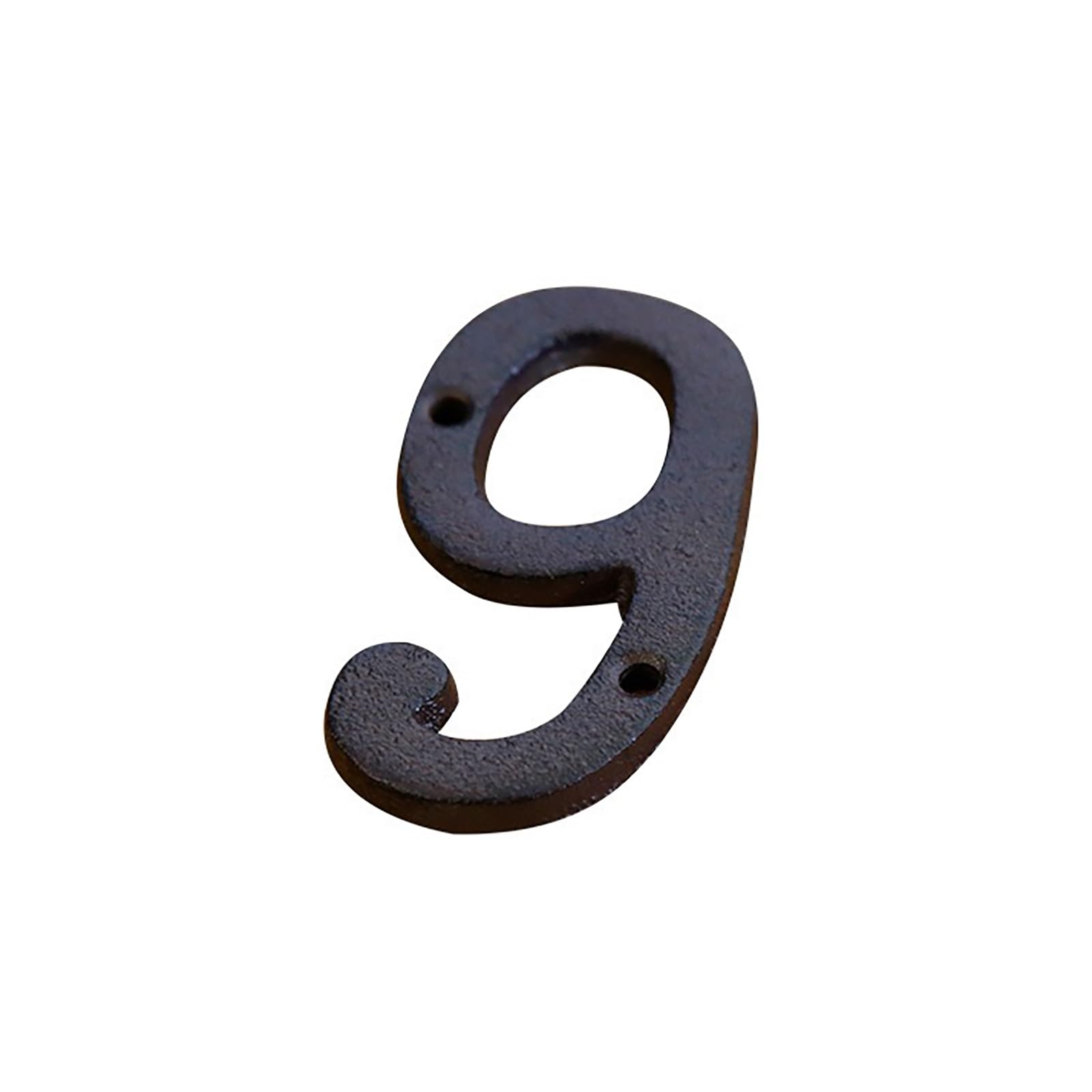 2.95 Inch House Numbers with Screws Modern Metal Door Number Cast Iron Address Numbers Letters Sign, for Outside Mailbox Apartment Yard Room Street Hotel Wall Decor Garden Cafe(9)