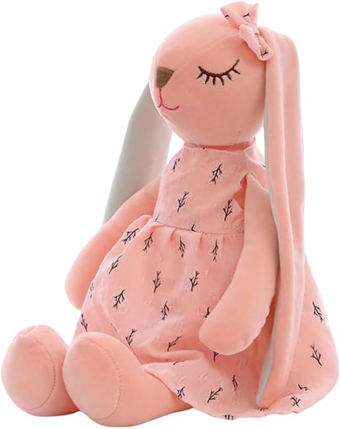 Bunny Plush Toy Soft Stuffed Animal Toy Cute Rabbit Doll with Long Floppy Ears Easter Decor 35cm