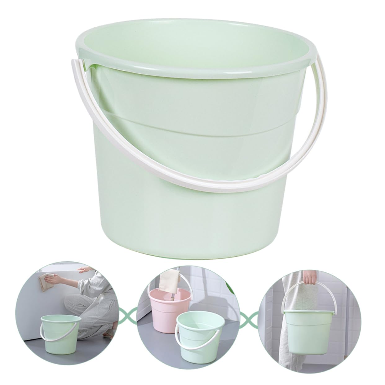 Wasservorratseimer Aus Pp-Material Stabiler Runder Eimer Mit Griff Als Putzeimer Oder Wasserbehälter Geeignet Langlebig Und Praktisch