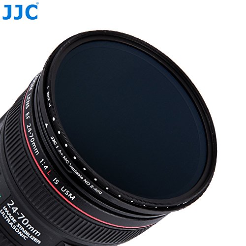 Image of JJC F-NDV58 58mm Variable Neutral Density Filter for Camera Lens Photography, ND2 - ND400 Adjustable ND Filter, Black