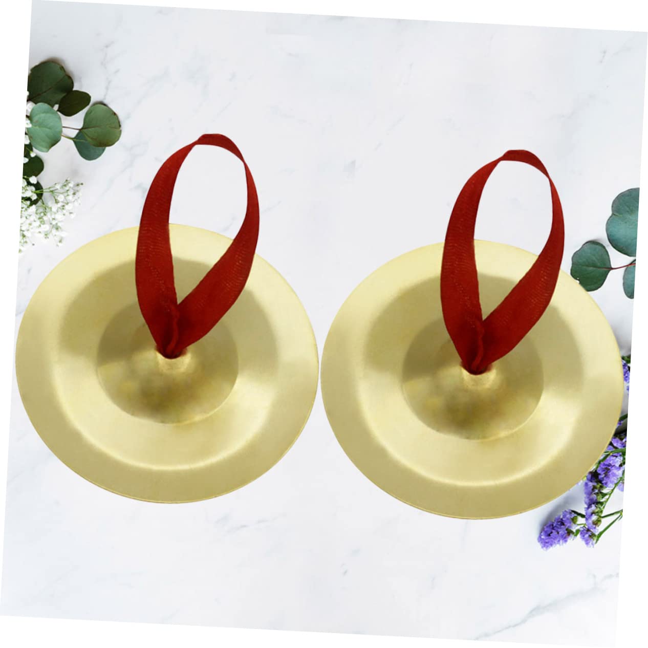 BESTonZON 3 Pairs Finger Cymbals Mini Instruments for Dancer Rhythm Maker Small Cymbals Sturdy Durable for Evening Parties