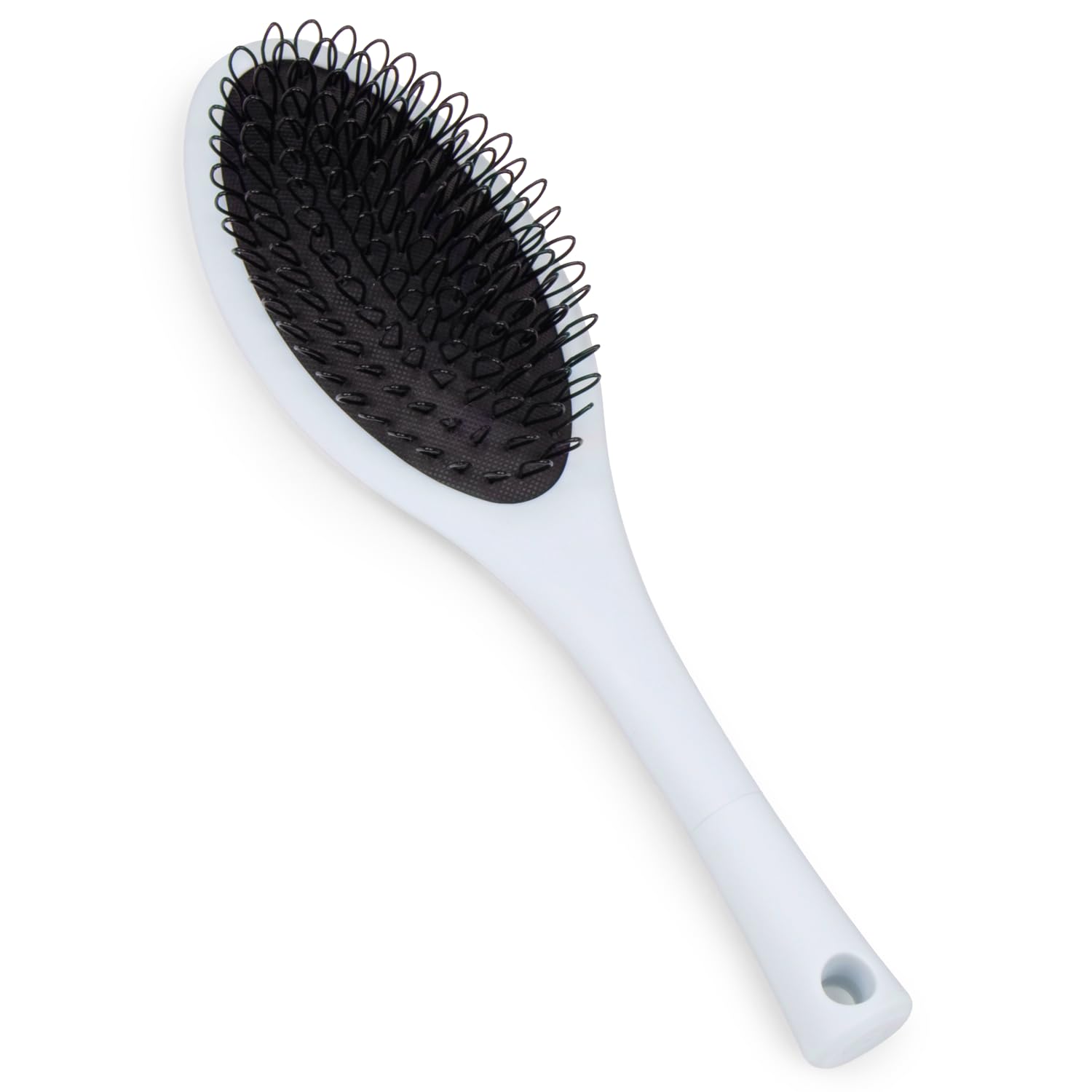 The Hair Shop Light Blue Loop Brush - Salon Professional Grade with Ergonomic Design - Safe Detangler Tool for 100% Remy Human and Synthetic Hair Extensions and Wigs (Light Blue)