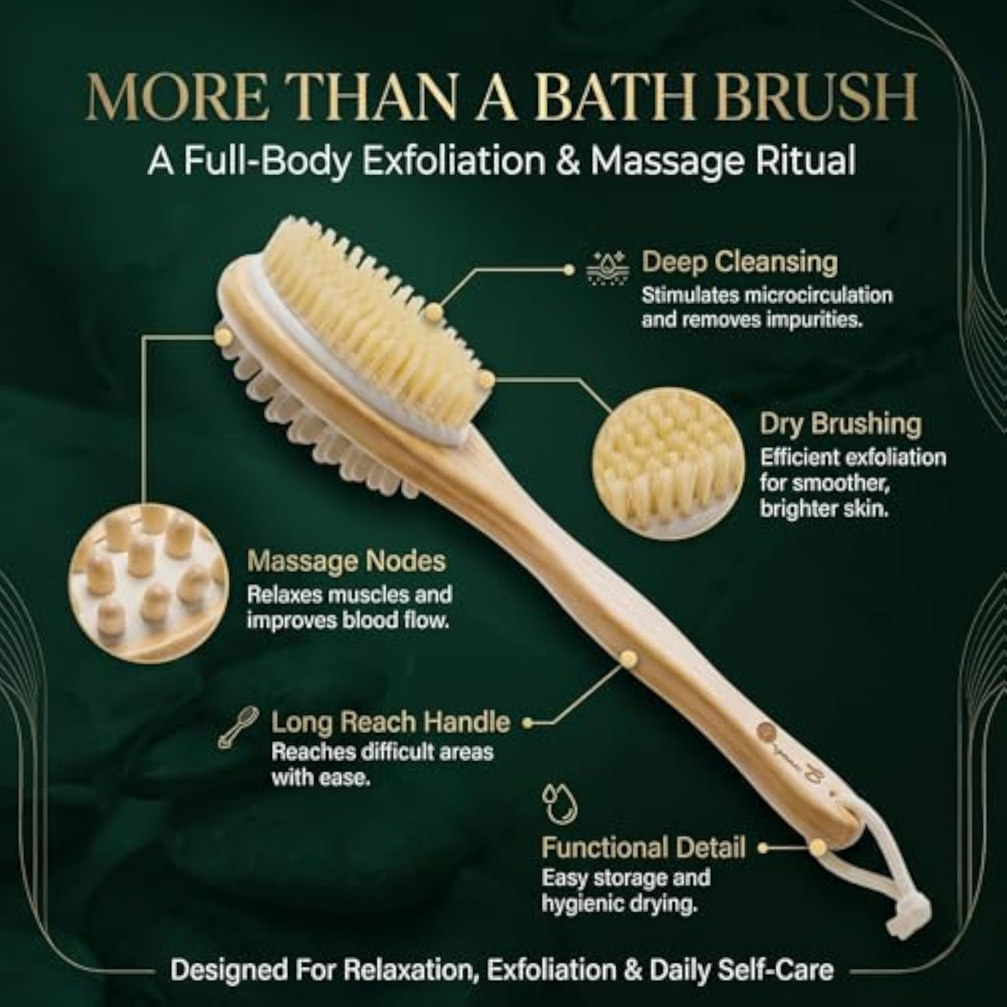 2-in-1 Long Handle Body Brush