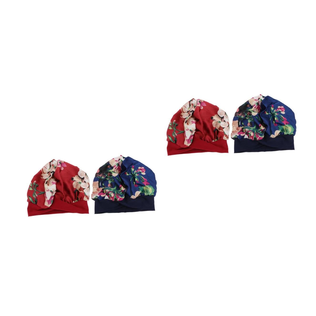 Healeved 4pezzi Cappelli Turbante Elasticizzati Con Ampia Visiera Per Sonno Traspiranti e Versatili Per Donne Include