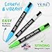 Magnetic Black Dry Erase Board for Fridge (12 x 8 inch), Stain-Resistant w/ 3 Magnetic, Fine-Tip Neon Chalk Markers & Eraser by Yes4Quality