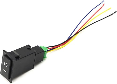 Miniatura 5 de iJDMTOY (1) Interruptor de botón de 4 polos estilo fábrica, de 12V con luces LED, luces indicadoras compatibles con luces antiniebla, DRL, barra de