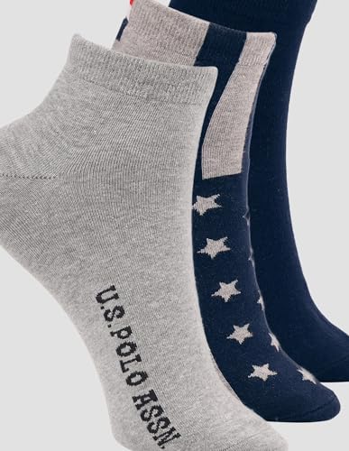 Image of U.S. POLO ASSN. Men's ES011 Stretch Ankle Length Socks - Pack Of 3