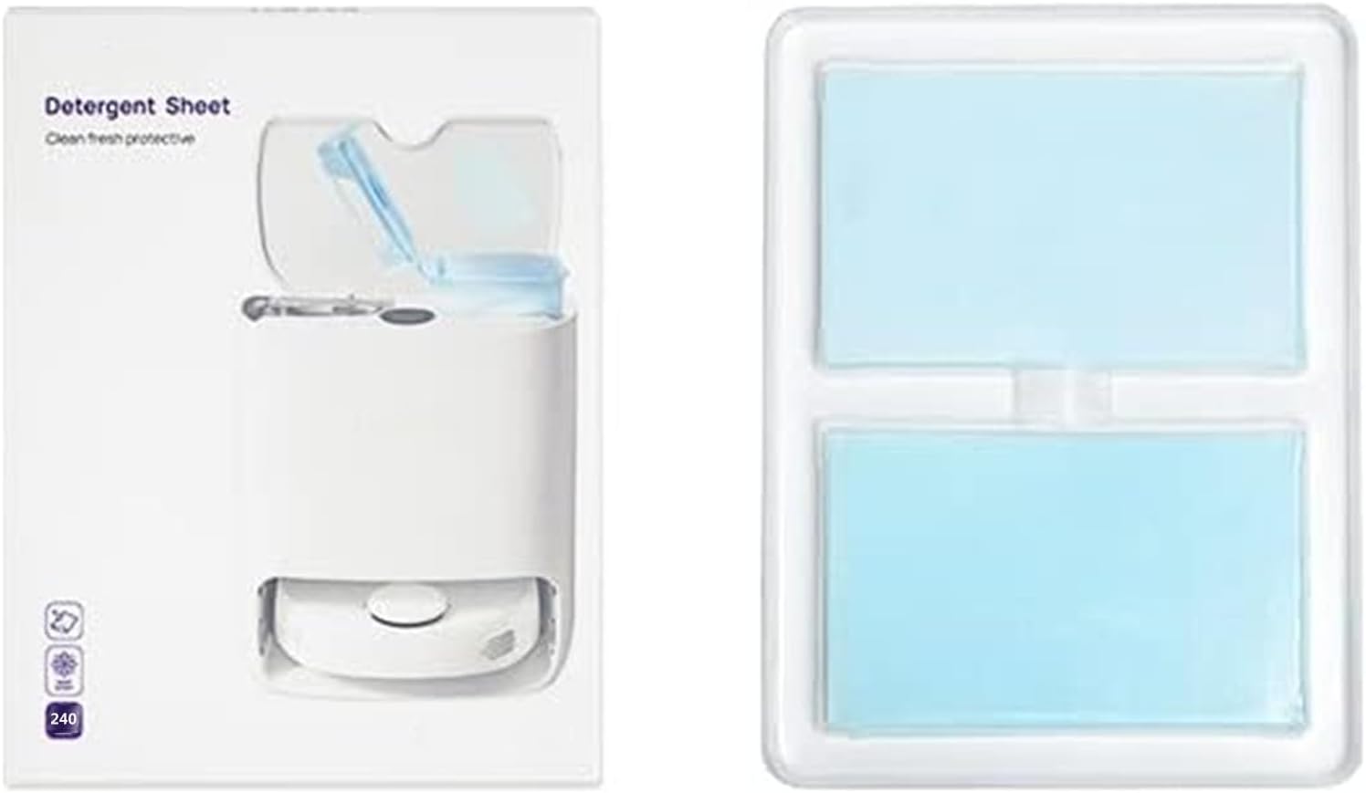 240 Detergent Sheets Replacement Parts - Replenishment Kit Compatible with Narwal T10 J1 J2 J3 J4 J5 and Freo Z Ultra, Freo X Ultra, Freo Robot Vacuum and Mop and other Brand Floor Cleaners