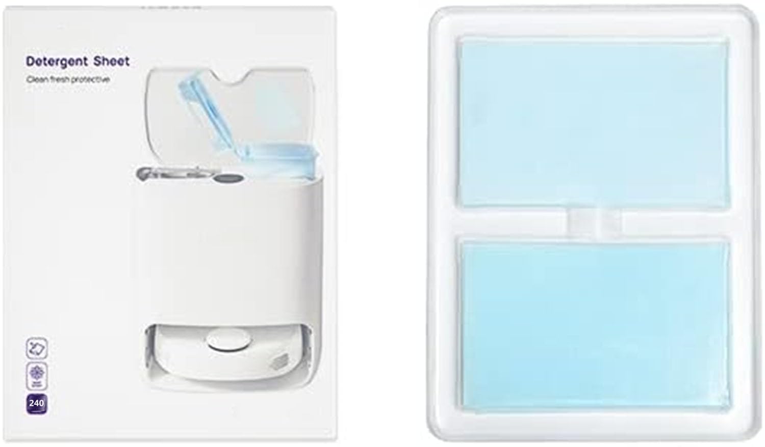 240 Detergent Sheets Replacement Parts - Replenishment Kit Compatible with Narwal T10 J1 J2 J3 J4 J5 and Freo Z Ultra, Freo X Ultra, Freo Robot Vacuum and Mop and other Brand Floor Cleaners