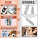 Dog Nail Trimmers Ultra Quiet Electric Pet Dog Nail Clippers Cat Nail Clipper with Led Lights Nail Grinder High Speed Nail File Electric Clippers for Grooming Small, Medium,Large Dogs and Cats (white)