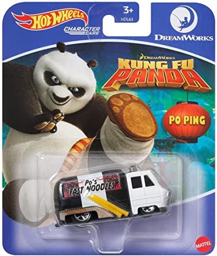 Hot Wheels Character Cars KUNG FU Panda Po Ping miniatura 1