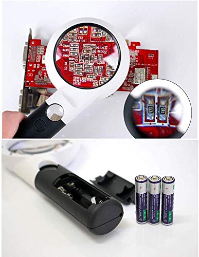 Loupe à main de lecture 5x 20x avec éclairage led et lentille hd hjmmwt - 7