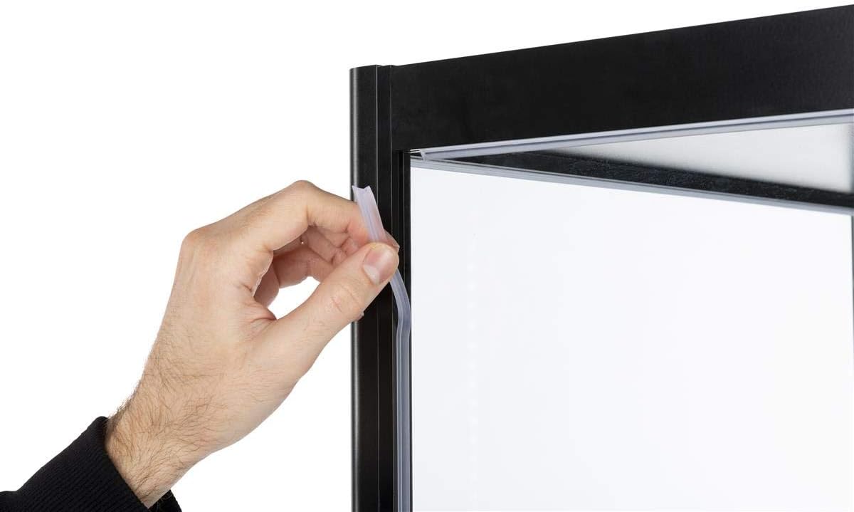Displays2go 2 Foot Wide Display Cases with Corner Lights – Black (DCKDMT24B)