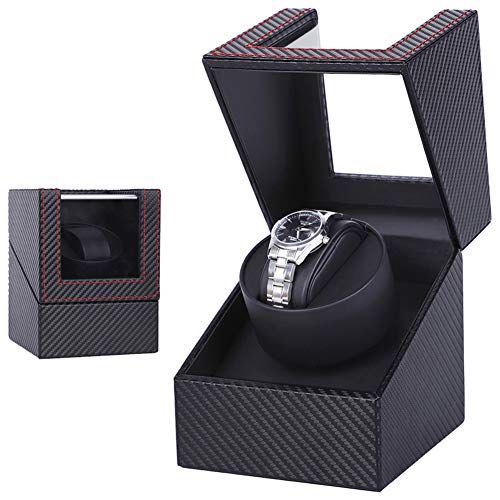 Aokeleilei Watch Winder For Automatic Watches Watch Box Automatic Winder Japanese Motor With Battery Option (Black Carbon Fiber) #TOP5