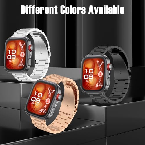 Niboow Correa Compatible con Huawei Watch Fit 5/5 Pro / 4/4 Pro /3, Caballero Elegante Ajustable Correa de Reloj de Metal Acero Inoxidable Compatible con Huawei Watch Fit 5/5 Pro/4/4 Pro/3 - Plata