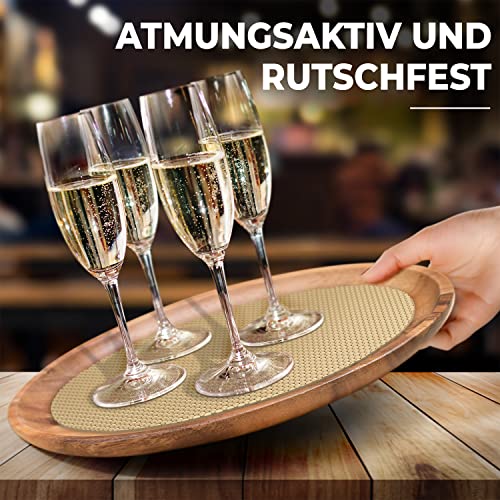 DIY Doctor Anti-Rutsch Unterlagenrollen (2er Pack) – 190 x 30cm – Rutschfestes Gummi-Material für Teppiche, Läufer & Laminatböden – Schubladeneinlage – Karamell