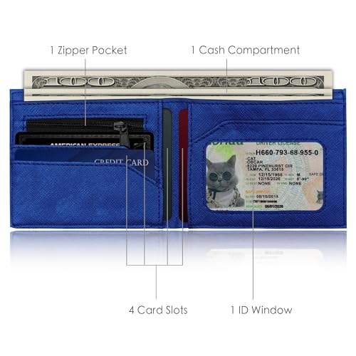 Image of Game Controller Wallets For Kids, Man, Teen Bifold Wallet Multiple Card Slots and Coin Pocket Gamepad Silicone And PU Leather Surface Video Game Kids Wallet in Blue