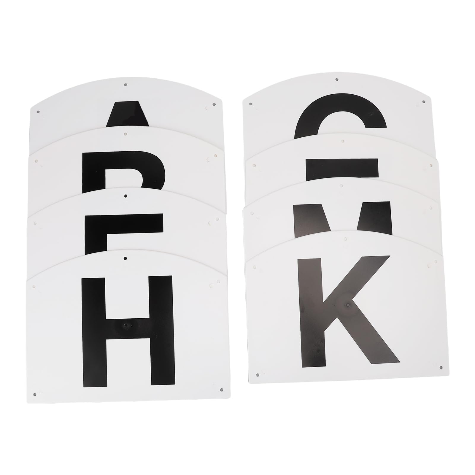 Letras de Doma, Juego de 8 Marcadores de Doma de Plástico Resistente a la Intemperie para Montaje en Pared, Letras de Ecuestre con Agujeros Preperforados para una Fácil Instalación en